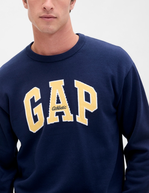 Relaxed Gap Logo Intarsia Sweater
