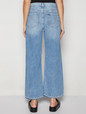 High Rise Destructed Wide-Leg Jeans with Washwell