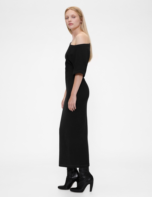 GapStudio Jersey Off-Shoulder Midi Dress