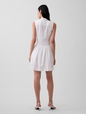 SL COLLARED DROPWAIST MINI DRESS - LINEN