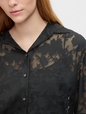Oversized Cropped Floral Shirt
