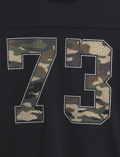 Kids Mesh Oversized Graphic Jersey T-Shirt