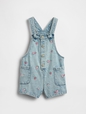 Baby & Toddler Embroidered Denim Shortalls