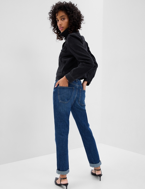 Mid Rise Slim Boyfriend Jeans