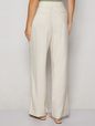 High Rise Wide-Leg Pleated Trousers