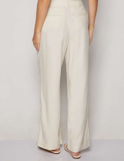 High Rise Wide-Leg Pleated Trousers