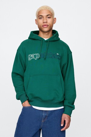 Vintage Soft Oversized Athletic Logo Hoodie