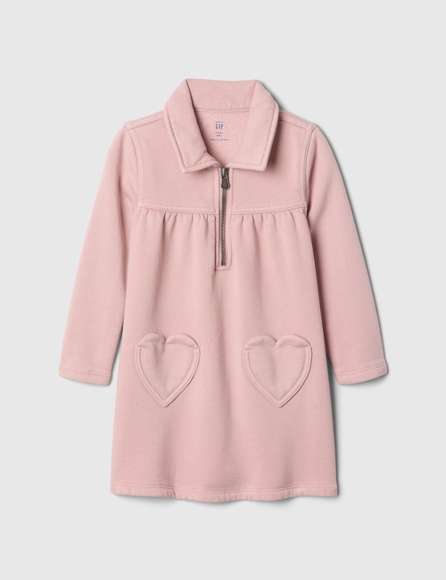 LS HRT PKT ZIP FLC DRESS