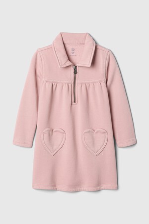 LS HRT PKT ZIP FLC DRESS