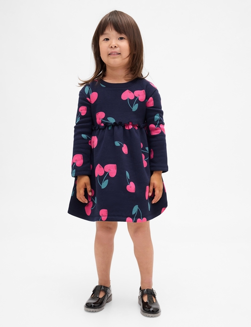 Baby & Toddler Ruffle-Waist Sweatshirt Dress