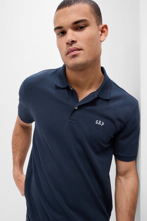 Gap Logo Stretch Pique Polo Shirt