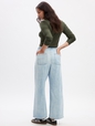 High Rise Wide-Leg Pull-On Jeans