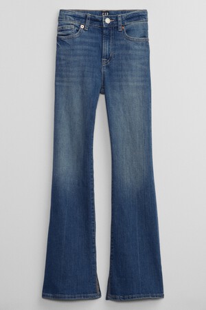 بنطال جينز سبعينيات بخصر مرتفع وقصة واسعة وتقنية واش ويل للأطفال