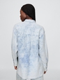 Cotton Gauze Denim Oversized Shirt