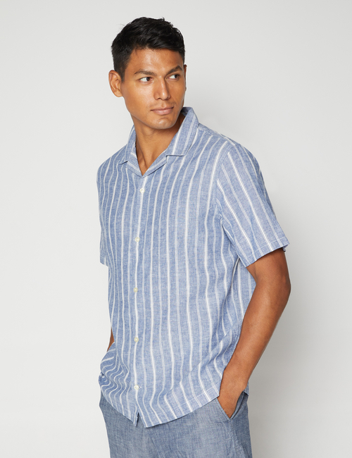 قميص ريزورت كتان وقطن