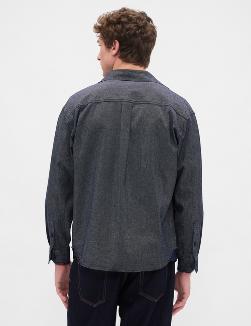 Denim Stripe Big Shirt