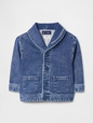 Baby Peter Rabbit™ Knit Denim Shawl Cardigan