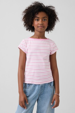 Kids Cap-Sleeve Fitted T-Shirt
