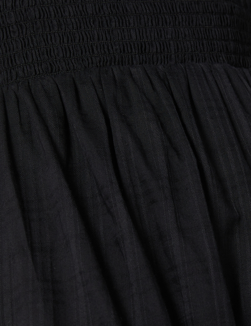 Smocked Squareneck Midi Dress