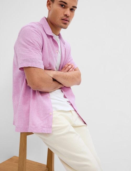 Linen-Blend Vacay Shirt in Standard Fit