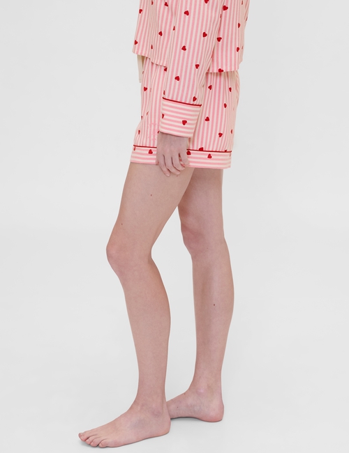 GAP X SUMMER FRIDAYS PRINTED FLANNEL PJ SHORT STRI