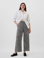 High Rise Wide-Leg Pull-On Jeans