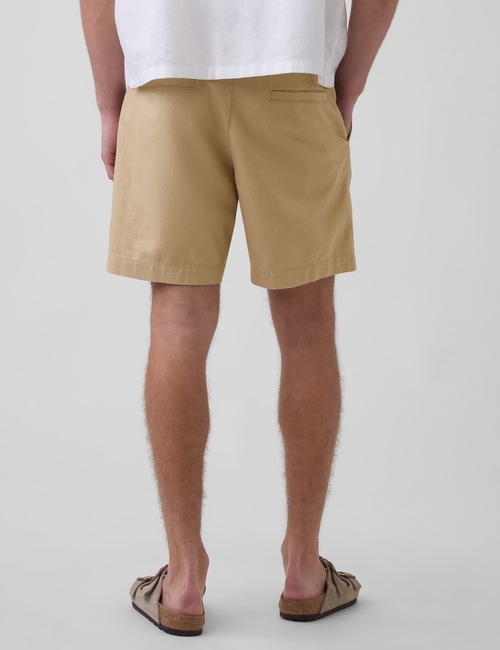 7.5" Linen-Cotton Shorts