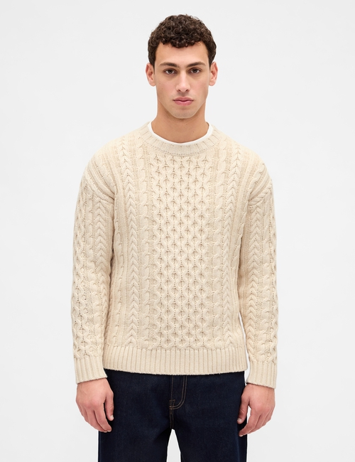 Relaxed Cable-Knit Sweater