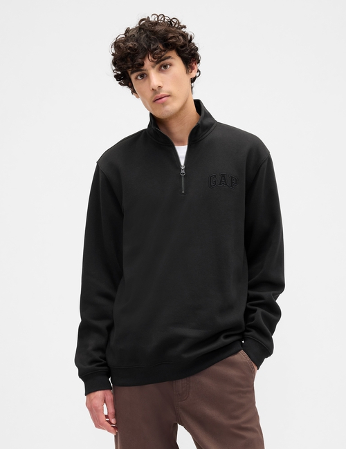 Relaxed Gap Logo Quarter-Zip Sweatshirt