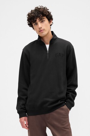 Relaxed Gap Logo Quarter-Zip Sweatshirt