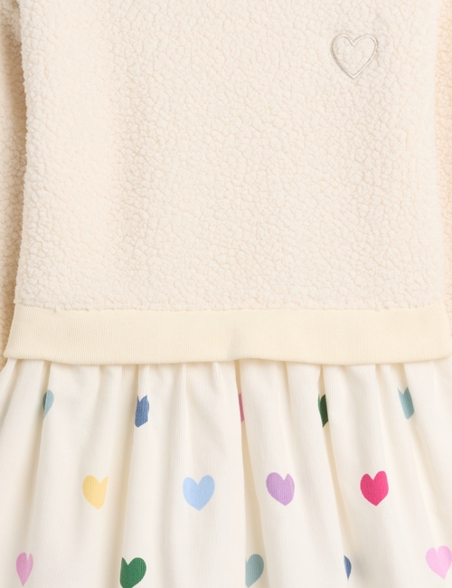 Baby & Toddler Mixed Media Heart Sweatshirt Dress