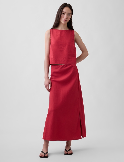 MAXI SLIP SKIRT - LINEN
