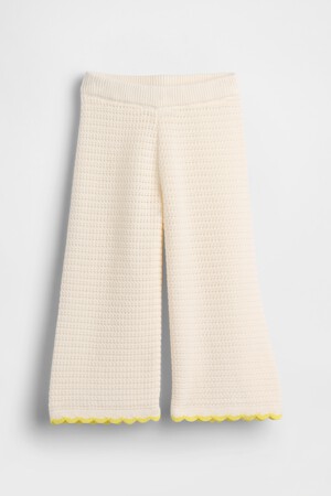 COTTON CROCHET WIDE LEG PANT - MARCH