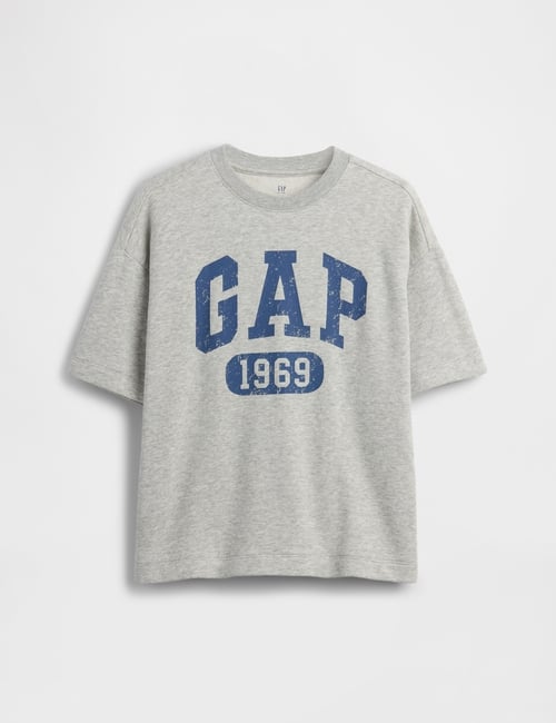 Kids French Terry Relaxed Gap Logo T-Shirt
