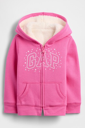 babyGap Logo Sherpa-Lined Hoodie