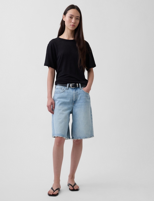 Linen-Blend Relaxed T-Shirt