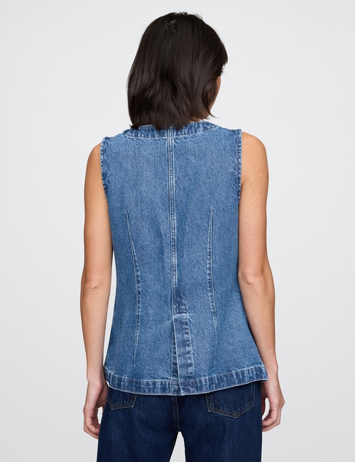 Longline Denim Vest
