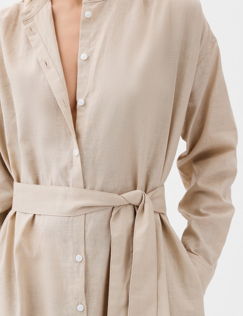 Linen Blend Maxi Dress