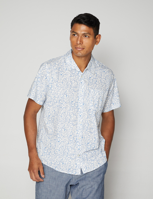 Stretch Poplin Shirt in Slim Fit