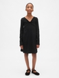 LS BOW RIB DRESS