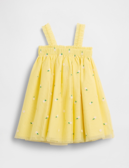 Baby & Toddler Embroidered Daisy Tulle Dress