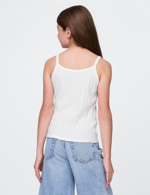 Kids Pointelle Rib Cami