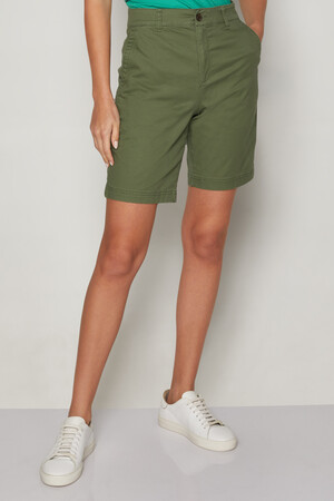 9" Mid Rise Twill Bermuda Shorts