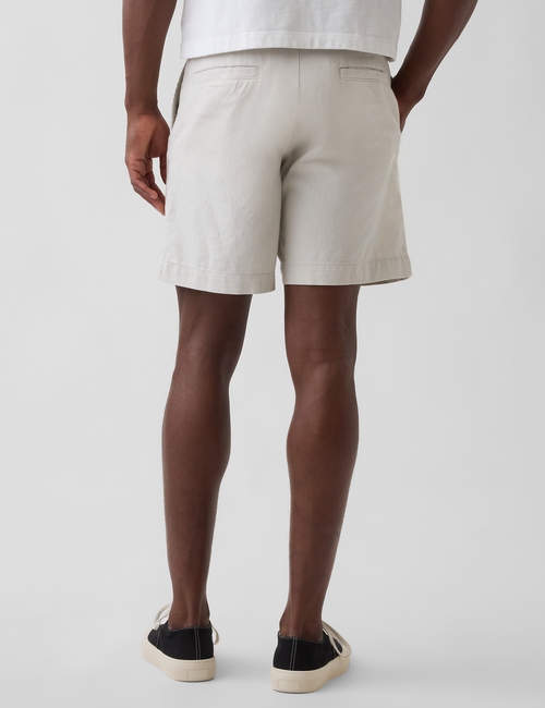 7.5" Linen-Cotton Shorts