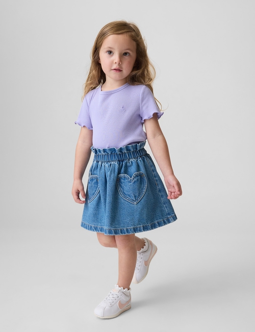 HEART PKT DENIM SKIRT
