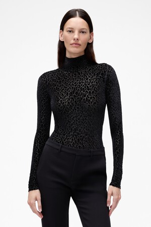 GAP STUDIO BURNOUT VELVET TNECK BODYSUIT