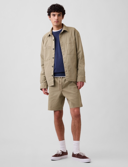 7" Essential Pull-On Khaki Shorts