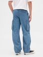 Kids Denim Baggy Cargo Joggers