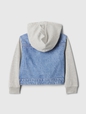 Baby & Toddler Dino Varsity Denim Hoodie Jacket