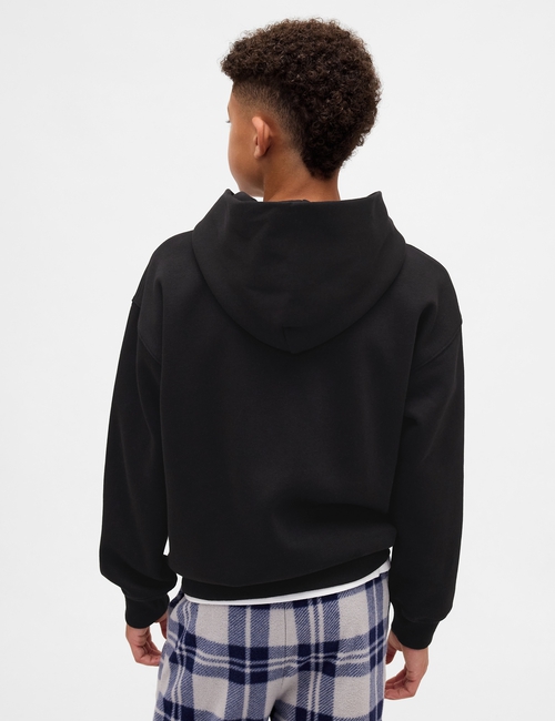 VTG SOFT RELAXED LOGO PLAID HOOD